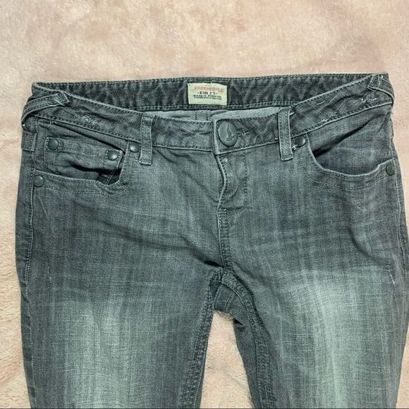 Free People Mid Rise Grey Wash Straight Leg Jeans 27 - Picture 3 of 8
